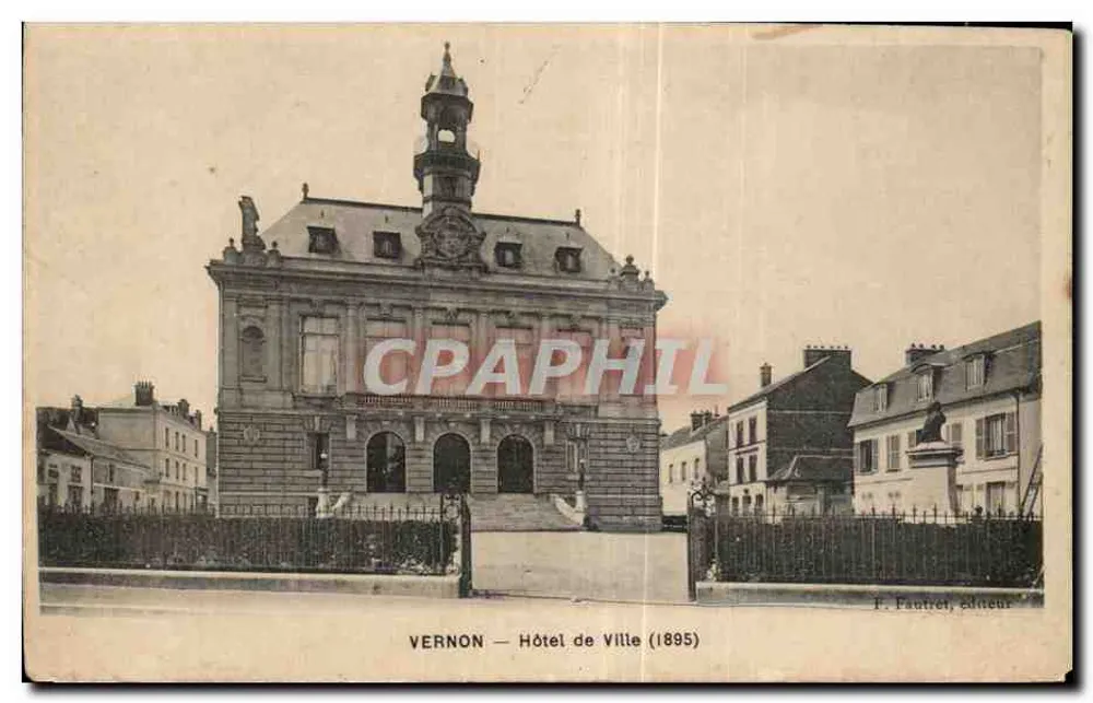 VERNON — HOTEL DE VILLE (1895) — F. FAUTRET, UITGEVER - Voorkant