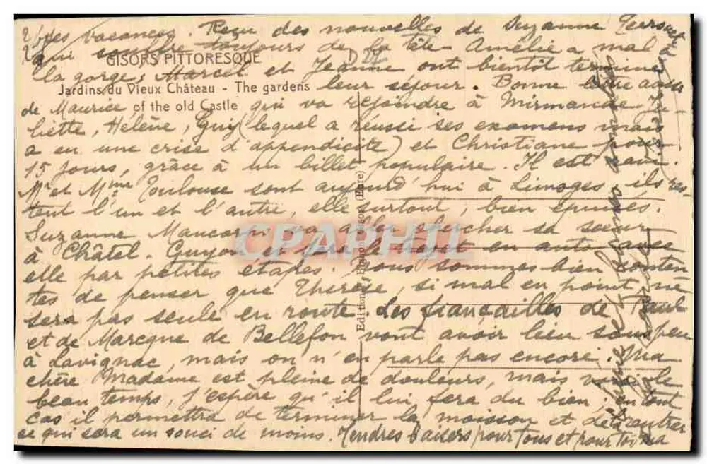 Gärten des Alten Schlosses — Gisors — Éditions Pitoiresque - Rückseite