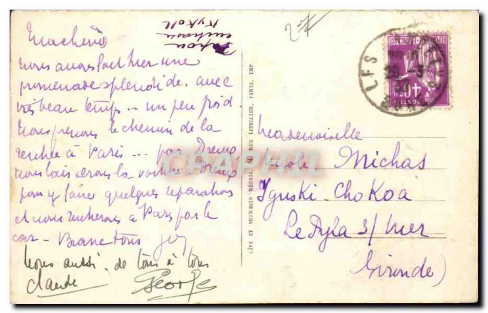 Le Petit Andely — O Ponte Suspensa — LL. — n°85 - Verso