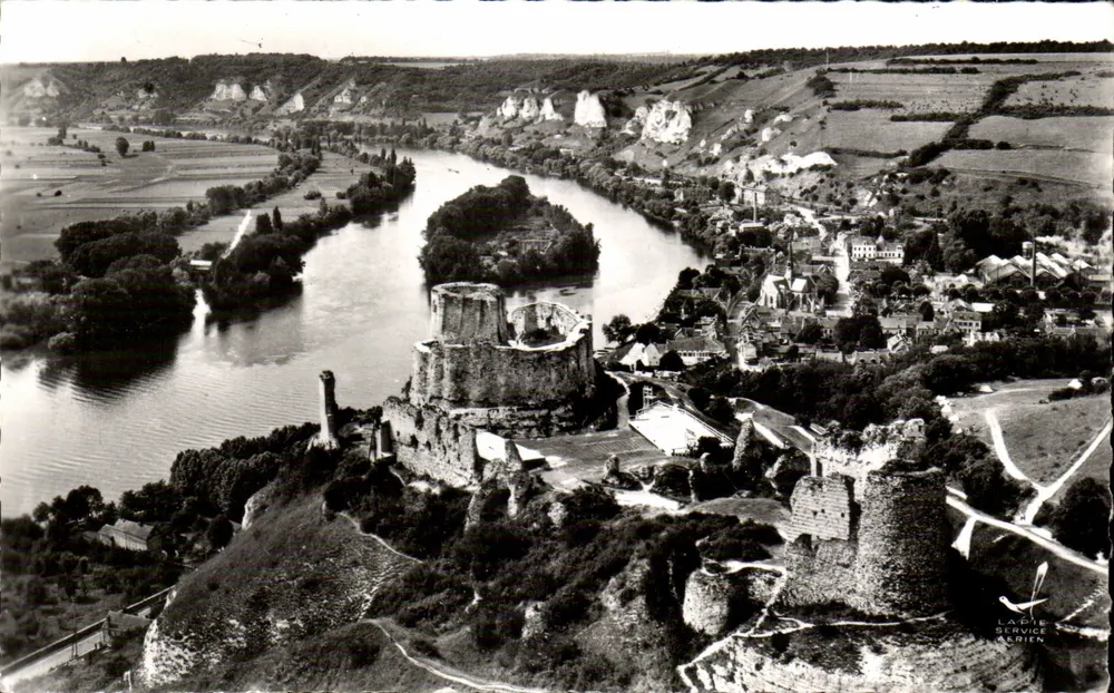 Les Andelys — Das Schloss Gaillard, Tal der Seine — Lapie Service Aérien - Vorderseite