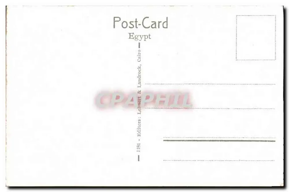 Heliopolis — Avenue Laid und Straße San Stefano — Verlag Landrock & Landrock, Nr. 1181 - Rückseite
