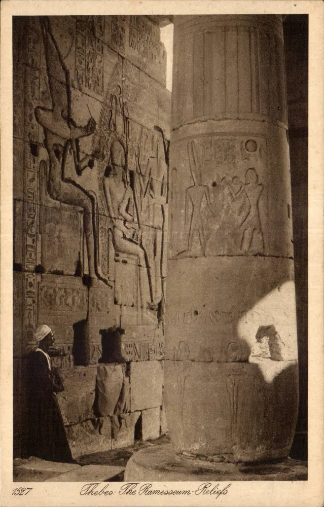 Theben: Das Ramsesum — Reliefs — Verlag Lehnhert & Landack, Nr. 1527 - Vorderseite