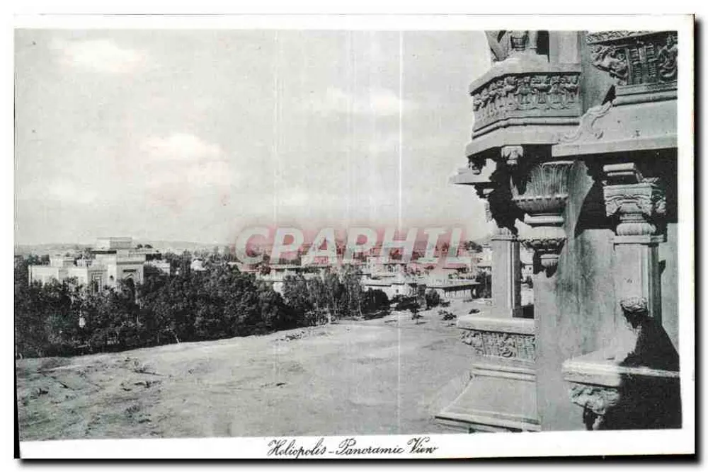 Héliopolis — Vista panoramica — Editori Leinet & Landrock, n° 1189 - Recto