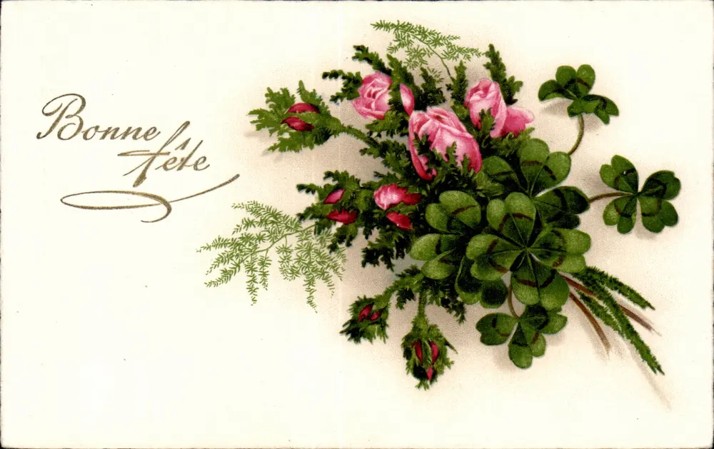 गुलाब और शीर के बूंद — शुभकामना — एन. पेटिट, एल्बेफ़ - आगे