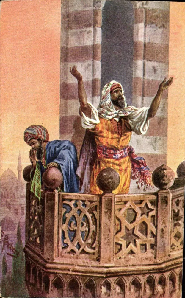 Muezzine, die zum Gebet rufen — Serie 178, Orientalische — In Deutschland gedruckt - Vorderseite