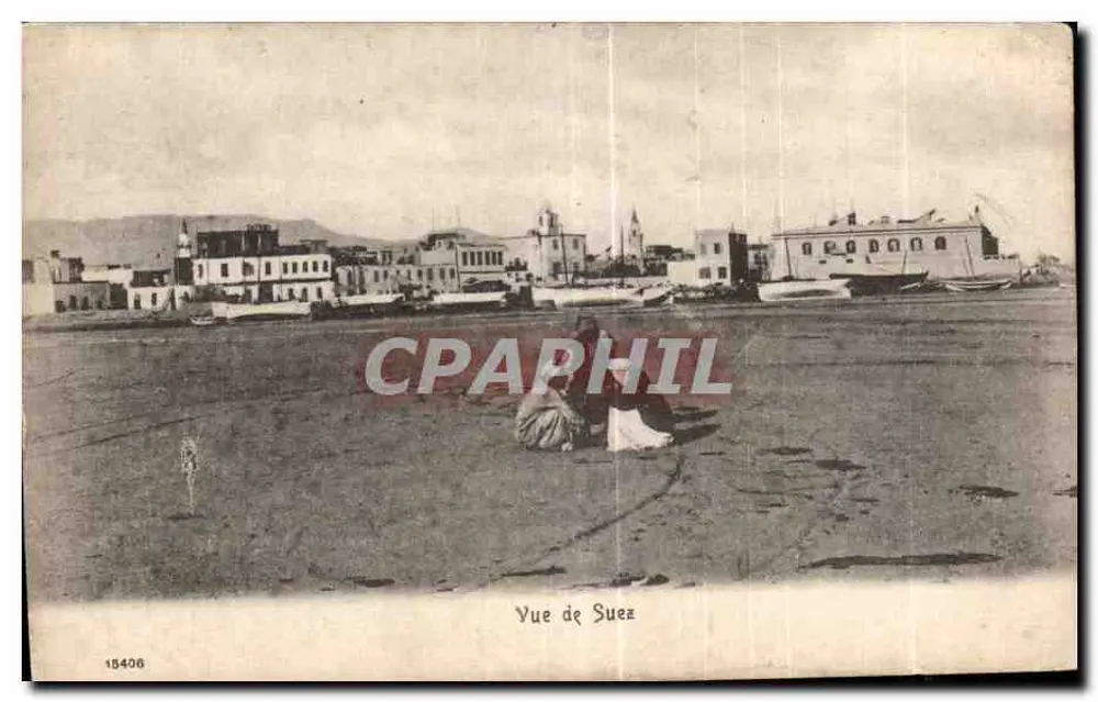 Vue de Suez — Egito — editor desconhecido, n° 15406 - Frente