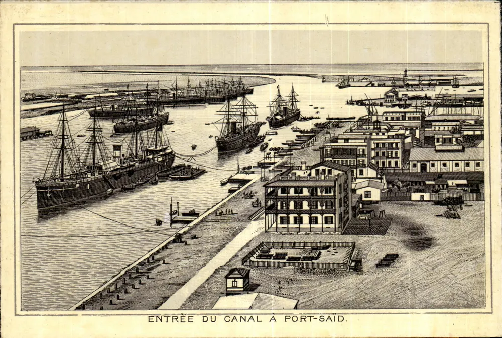 Eingang zum Kanal in Port Said — Überblick — unbekannter Verleger - Vorderseite
