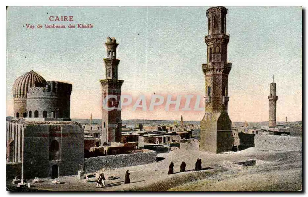 Cairo — Uitzicht op de mausolea van de kaliefen — The Cairo Postcard Trust, n° 54591 - Voorkant