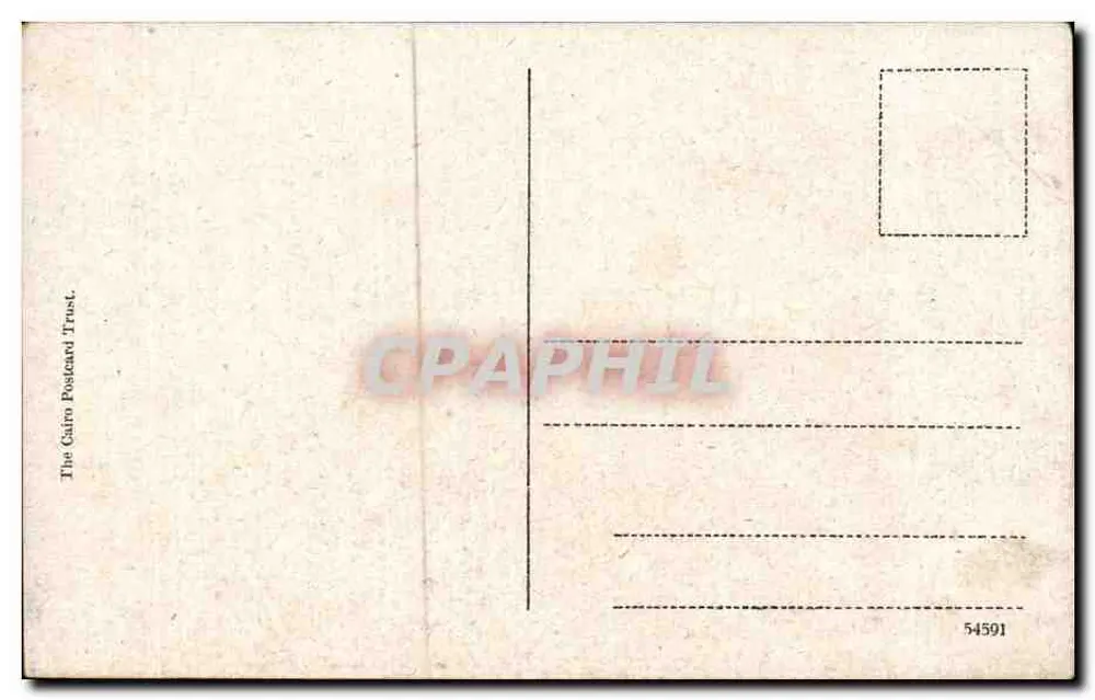 Cairo — Uitzicht op de mausolea van de kaliefen — The Cairo Postcard Trust, n° 54591 - Achterkant