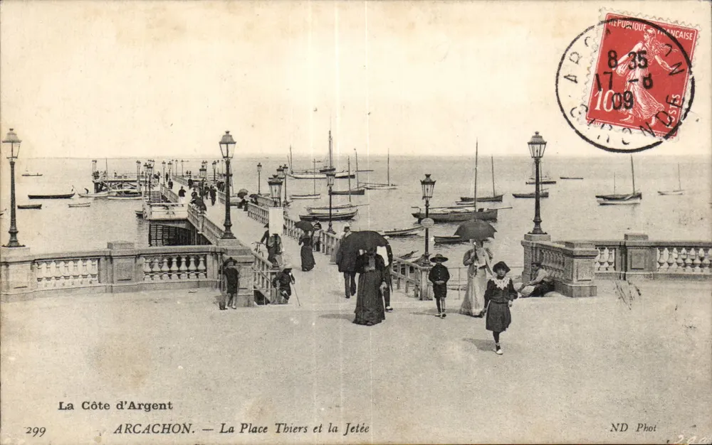 A Costa de Prata — Arcachon — A Praça Thiers e a Ponta — ND Phot, n°299 - Frente