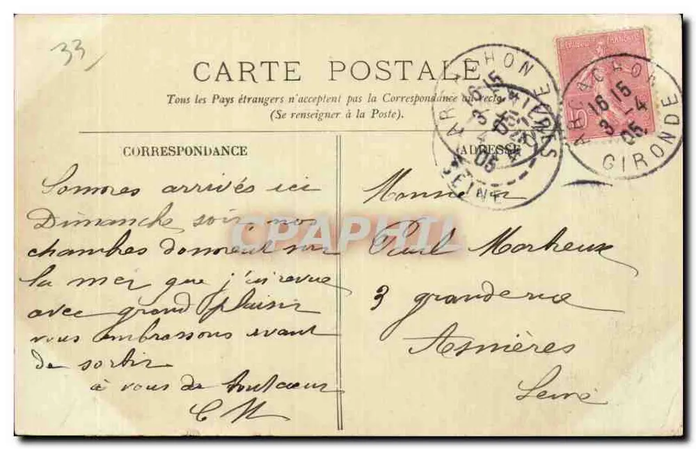 Arcachon — Panorama — Marie Basse — LL. - Verso
