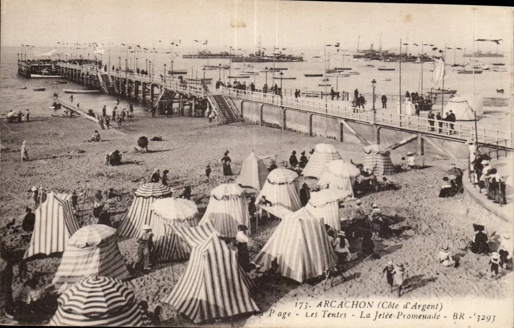 Arcachon (Côte d'Argent) — Die Zelte - Die Mole-Promenade — BR 3293 - Vorderseite