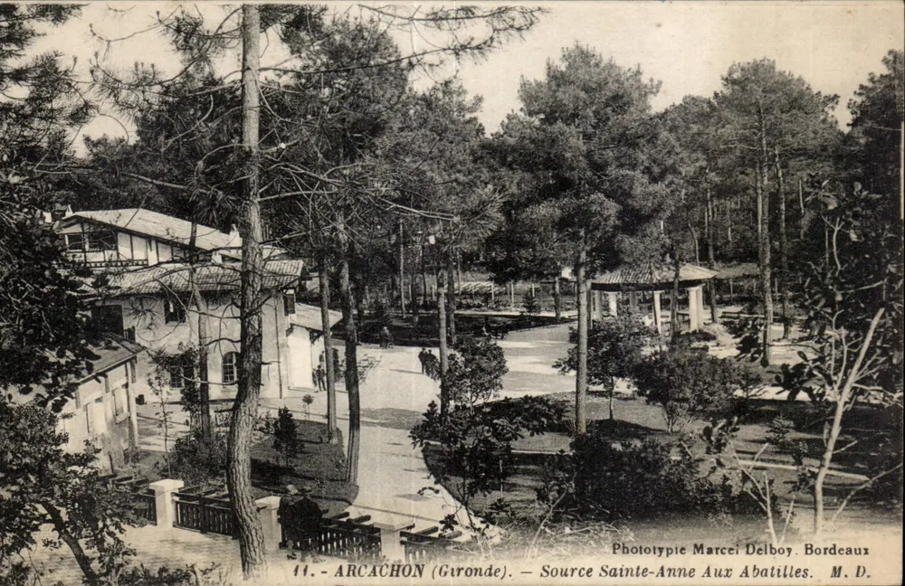 Arcachon (Gironde) — Bron van Sint-Ane in de Abatilles — Fototypie Marcel Delboy, Bordeaux - Voorkant