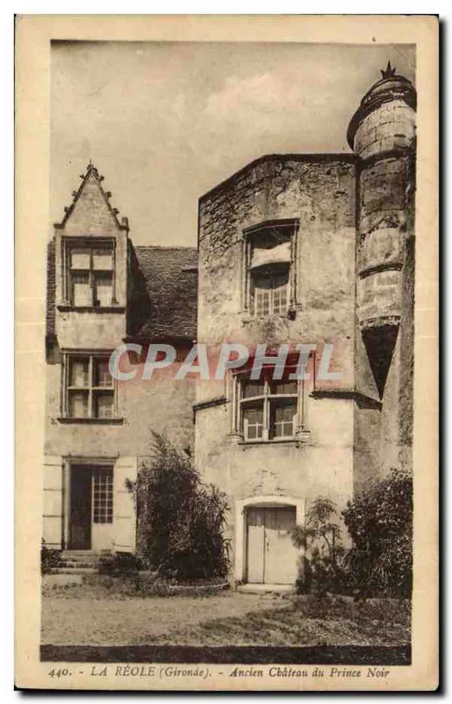 La Réole (Gironde) — Alter Schloss des Schwarzen Prinzen — Bromontypie Gauréau, n°440 - Vorderseite
