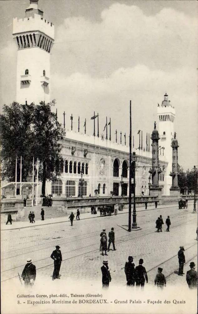 Maritimer Ausstellung in Bordeaux - Grand Palais - Fassade der Kai — Sammlung Gorce, Foto-Verlag, Talence (Gironde) - Vorderseite