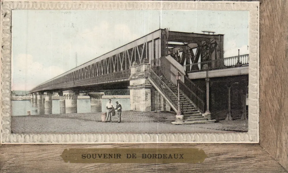 Brücke der Eisenbahn des Midi in Bordeaux — Erinnerung an Bordeaux - Vorderseite