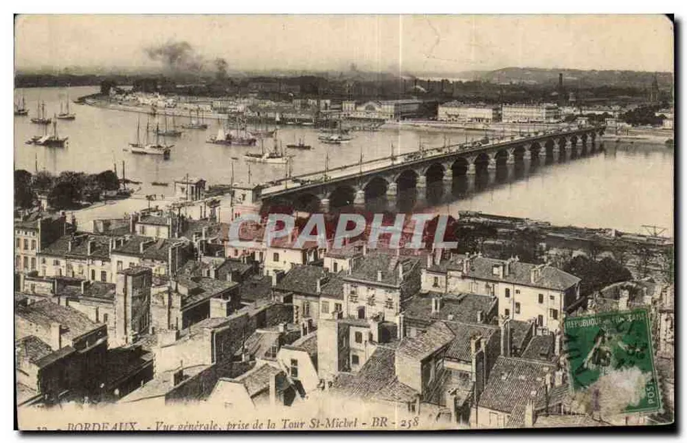 Bordeaux - Allgemeiner Blick, Ansicht der Tour St-Michel - BR - 258 - Vorderseite