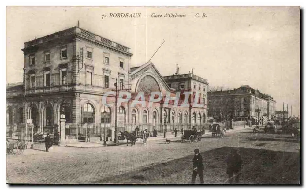 Bordeaux — Estação de Orléans — C.B. — n°74 - Frente