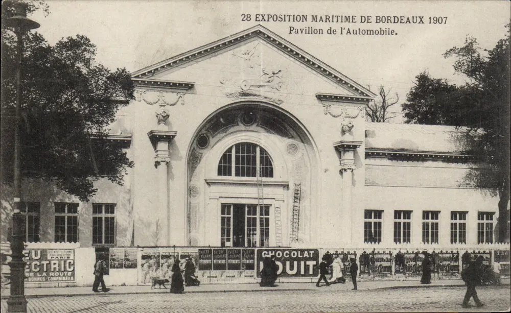 Maritime Ausstellung von Bordeaux 1907 — Pavillon der Automobilindustrie — Verleger unbekannt, Seriennummer nicht sichtbar - Vorderseite