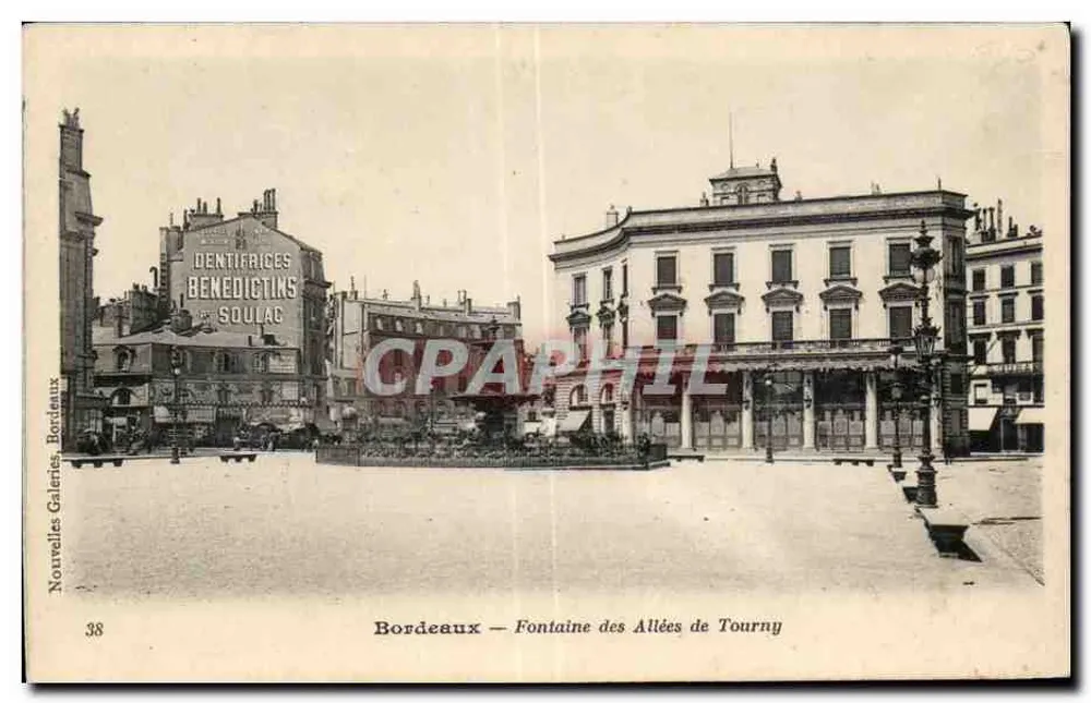 Bordeaux — Fontäne der Allées de Tourny — Neue Galerien, n°38 - Vorderseite