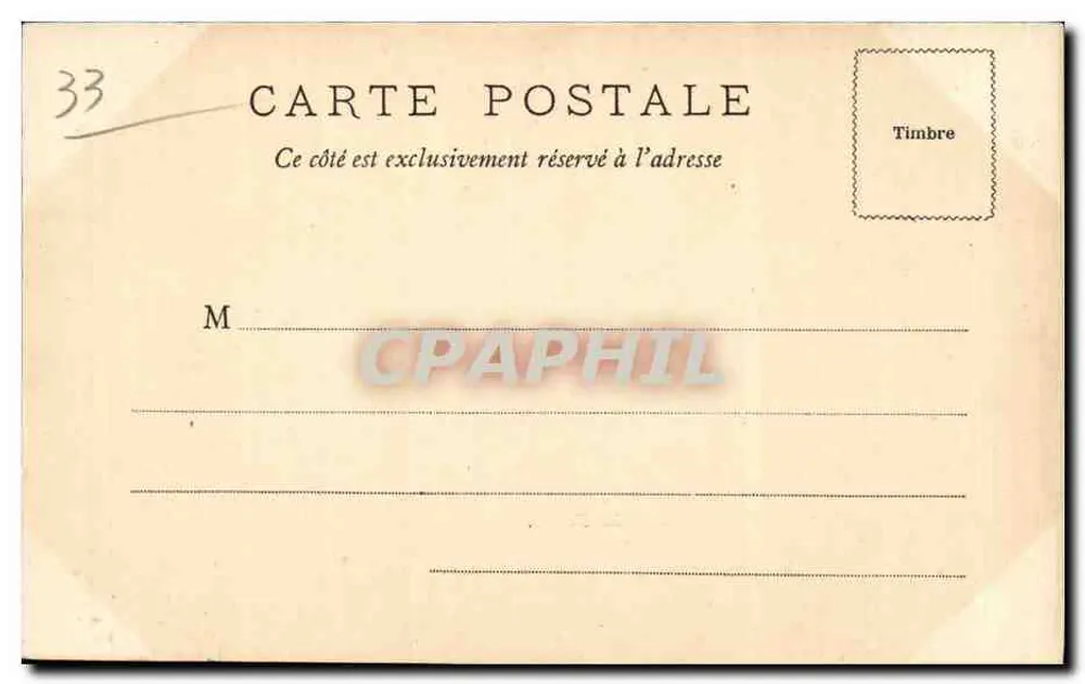 Bordeaux — A Aduana — W.F. Déposé - Verso