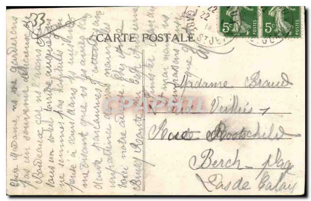 Bordeaux — Die Quais und der Hafen — A.H. 44 - Rückseite