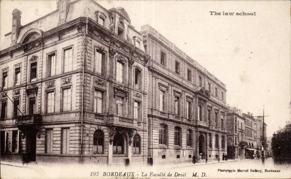 Bordeaux - A Faculdade de Direito — Fototipia Marcel Delboy, Bordeaux - Frente