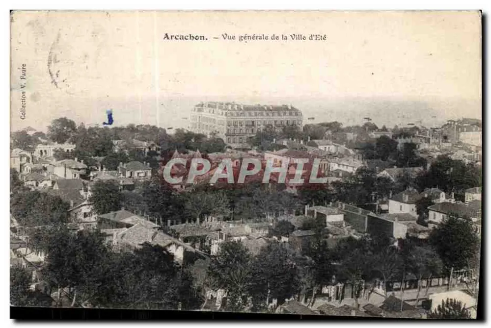 Arcachon — Allgemeiner Blick auf die Sommerstadt — Sammlung V. Faure - Vorderseite