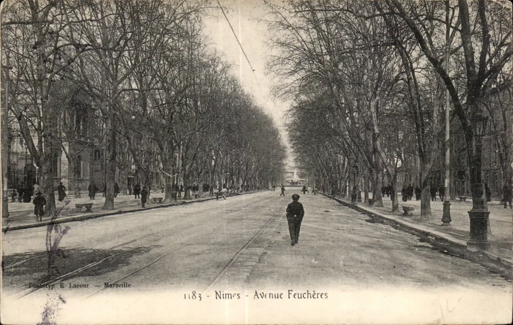 Avenida Feuchères — Marselha — Phototyp E. Lacour — n°1183 - Frente