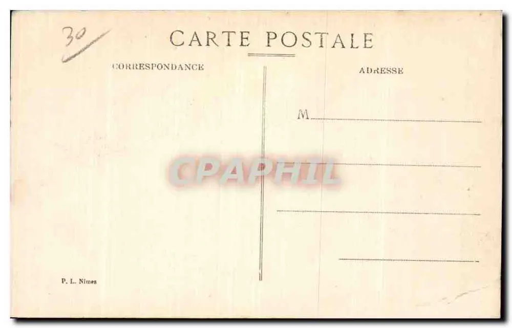 Nîmes — O Palácio de Justiça — P. L. Nîmes, n°30 - Verso
