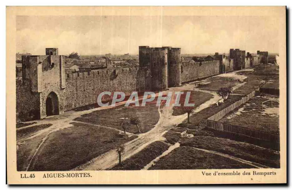 Aigues-Mortes — Überblick über die Mauern — LL.45 - Vorderseite