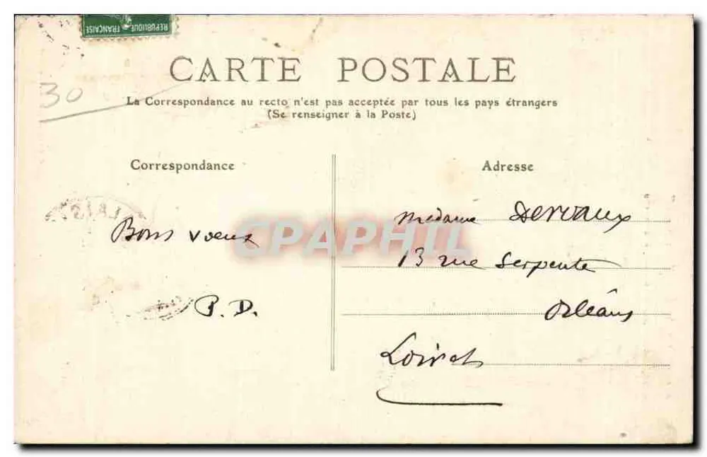 Alais — A Auberge do 'Coq Hardi' — Reconstituída sob Luís XIII, editada pela Papeterie Nouvelle - Verso
