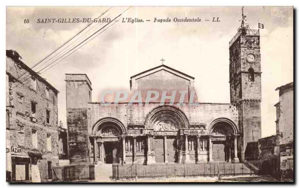 Saint-Gilles-du-Gard — Kirche — Westfassade — LL - Vorderseite