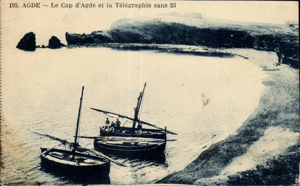 Agde — Der Cap von Agde und die Funktelegraphie — unbekannter Verlag, Nr. 195 - Vorderseite