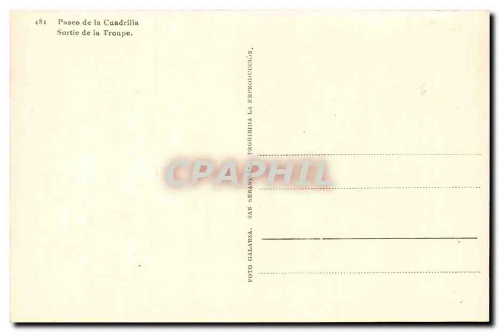 Paseo de la Cuadrilla — Abgang der Truppe — Foto Galazá - Rückseite