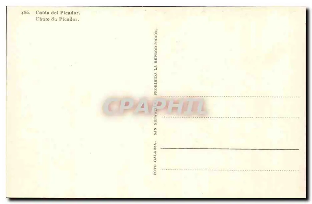 Sturz des Picadors — Édition Galabza — n° 486 - Rückseite