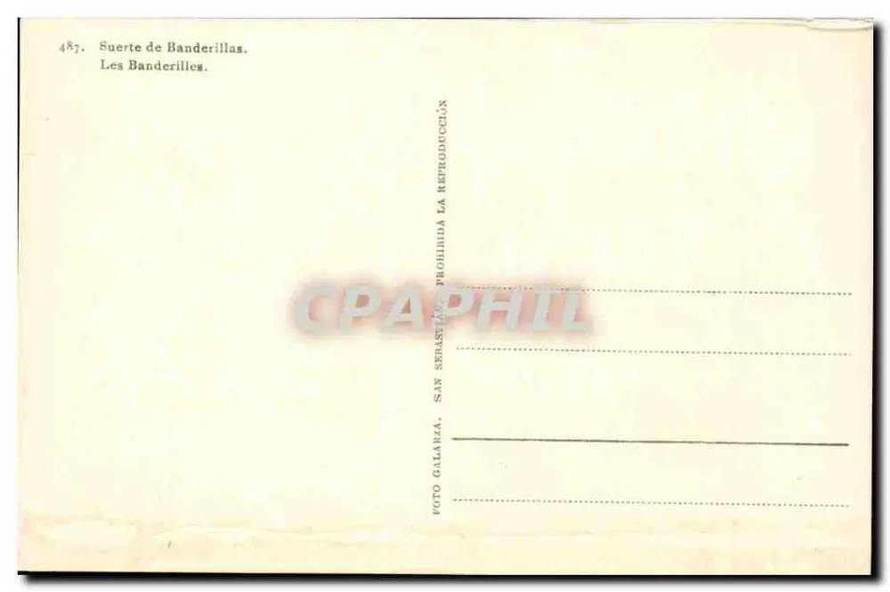 Stierkampf — Banderillas-Szene — San Sebastián - Rückseite