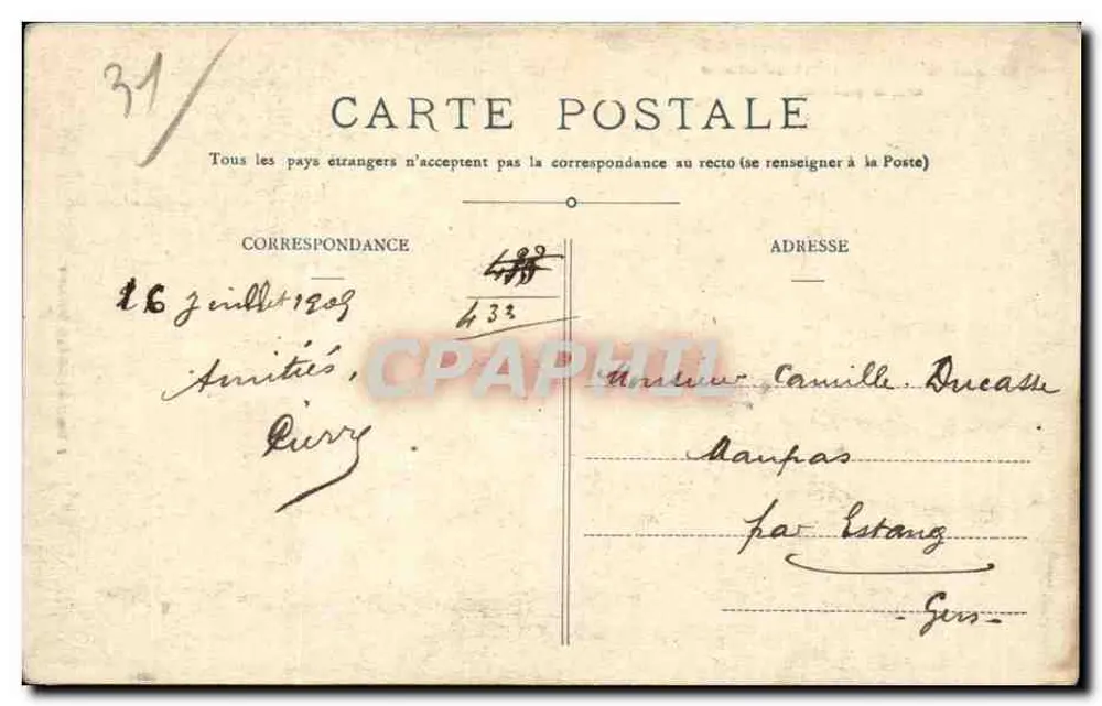 Toulouse - Rue Alsace-Lorraine und Rue Rémusat — Ecke der Union - Rückseite