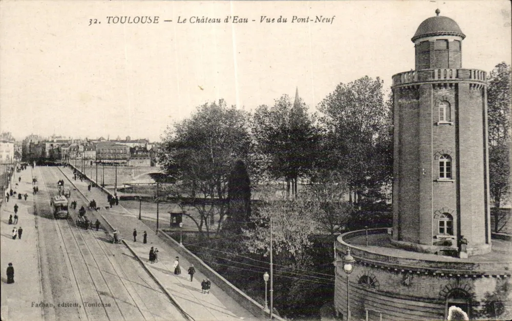 Toulouse — Le Château d'Eau — Ansicht des Pont-Neuf — Verlag Fachau, Toulouse - Vorderseite