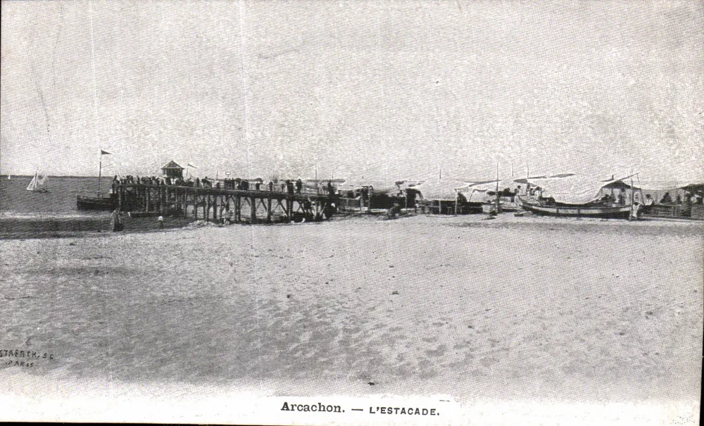 Arcachon — A Estacade — Editor Starch, Paris - Frente