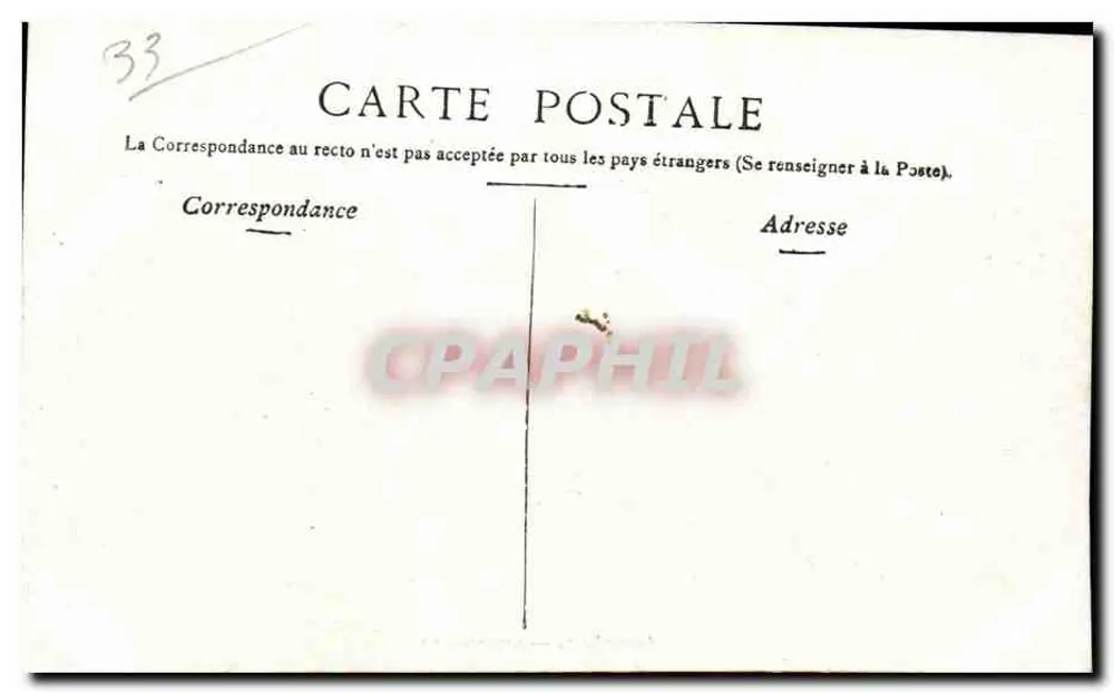 Arcachon — A Estacade — Editor Starch, Paris - Verso