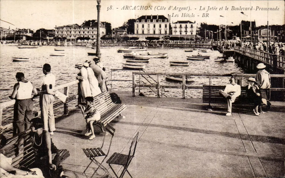 Arcachon (Côte d'Argent) - Die Mole und der Promenadenboulevard - Die Hotels - BR - Vorderseite