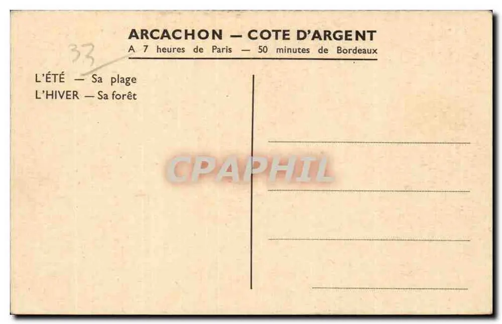 Arcachon — Sobre as ondas azuis — « Leo Neveu » - Verso