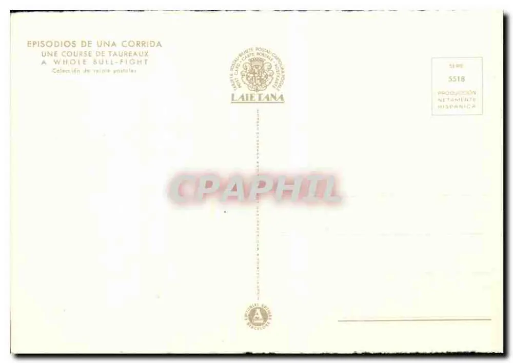 Fioritura mit der Muleta — (17) - Manoletina — (17) Geschmückter Pass mit der roten Flagge — Laïetana, Serie 5518 - Rückseite