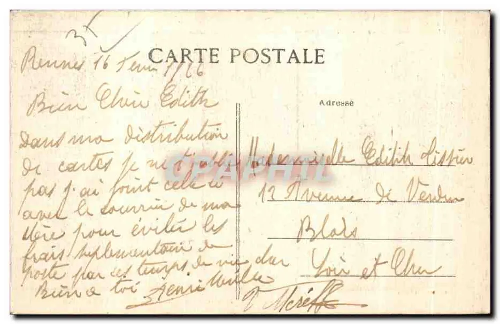 Rennes — Rathaus — Das Panthéon — Laurent-Nel, Rennes - Rückseite