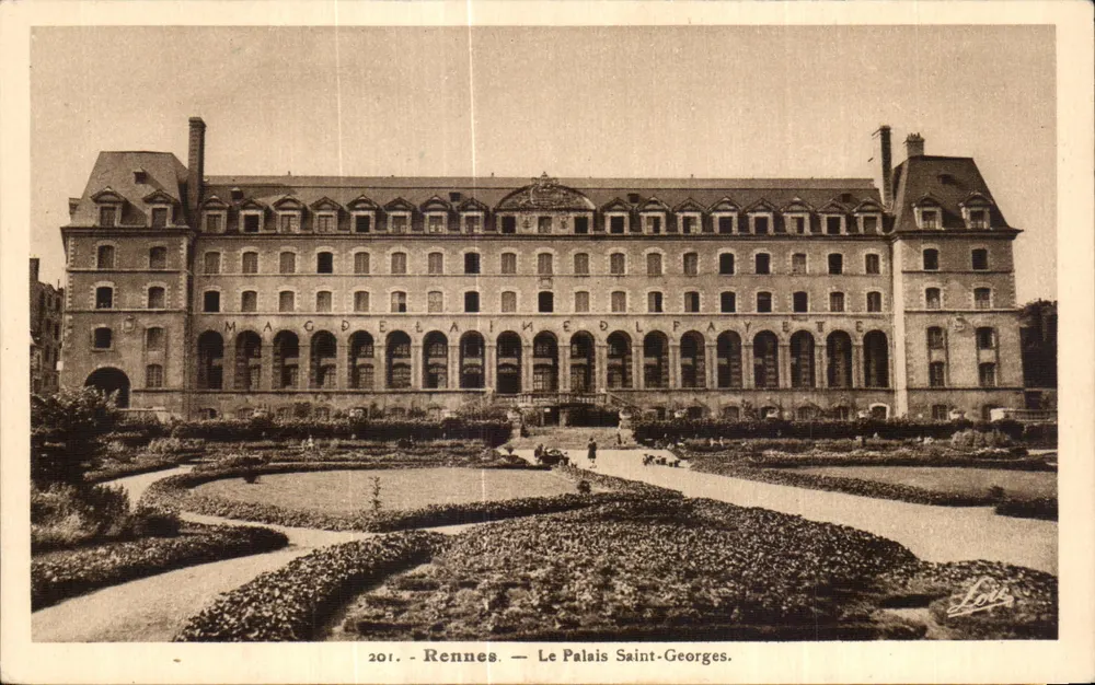 Rennes — O Palácio São Jorge — editor Louis, n° 201 - Frente