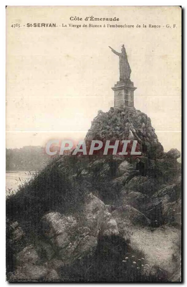 Côte d'Émeraude - Die Jungfrau von Bizeux am Mündungsgebiet der Rance - St-Servan - G. F. - Vorderseite