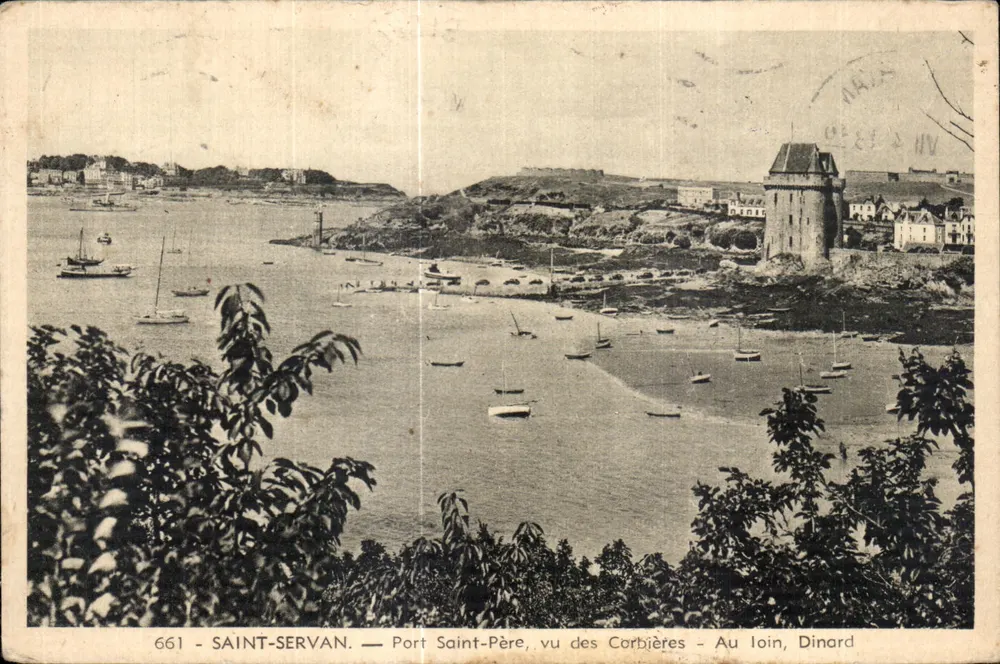 Saint-Servan — Blick auf den Hafen Saint-Père von den Corbières — Im Hintergrund Dinard — Edition La Cigogne, Nr. 661 - Vorderseite