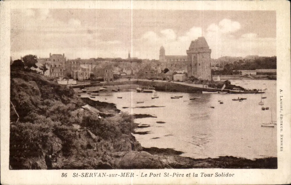 St-SERVAN-sur-MER — Ansicht des Hafens St-Père und der Turm Solidor — A. LAMIRÉ, Verlag, RENNES - Vorderseite