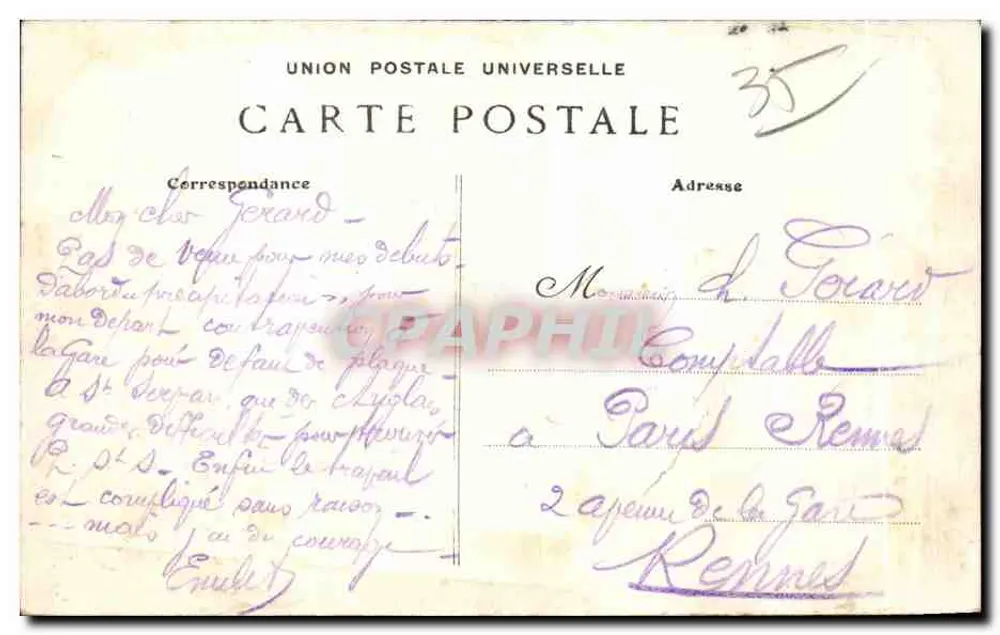 Saint-Servan — Les Bas-Sablons — Studie von Vague G.F. - Rückseite